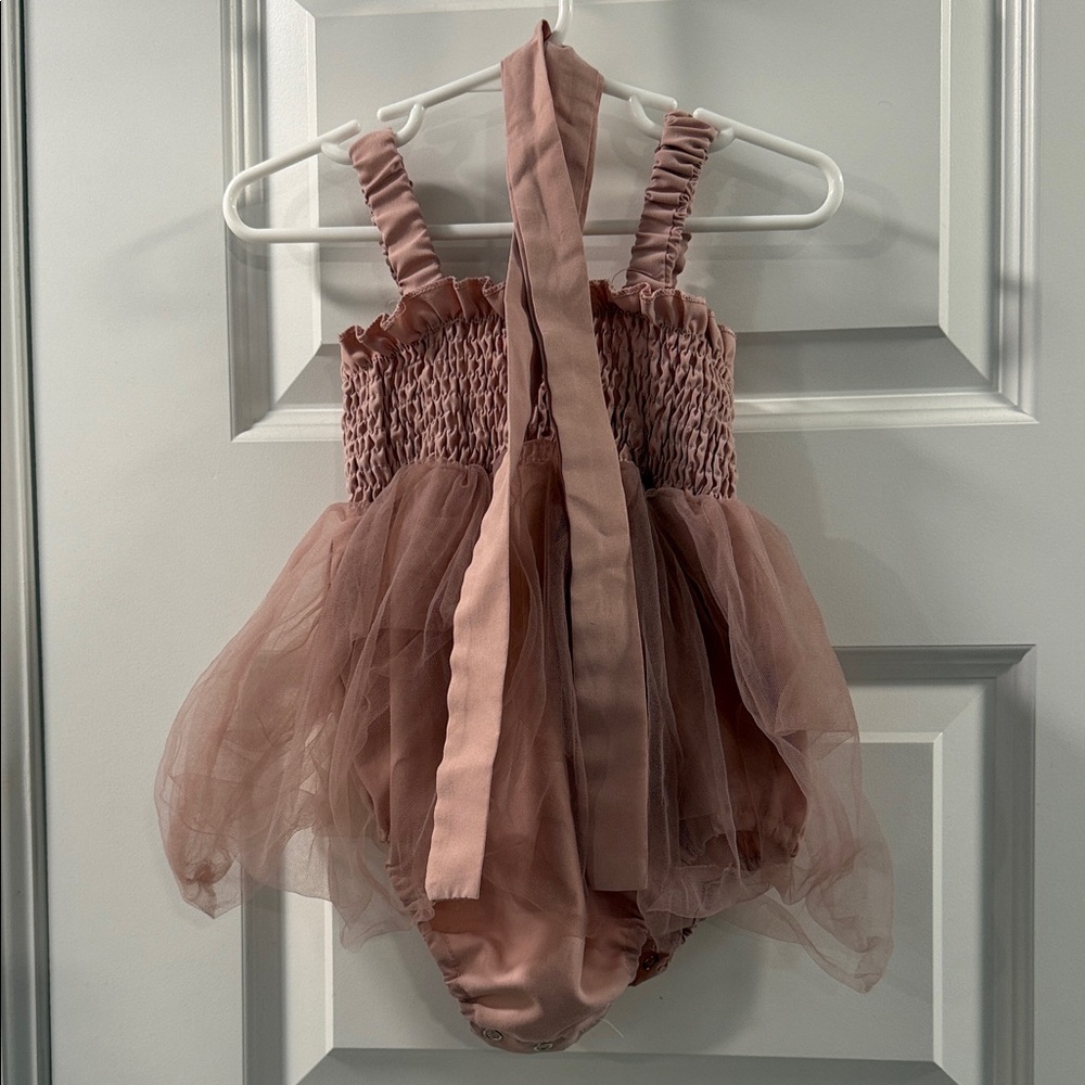 Dusty Rose Punk Tulle Baby Dress 6-12 month